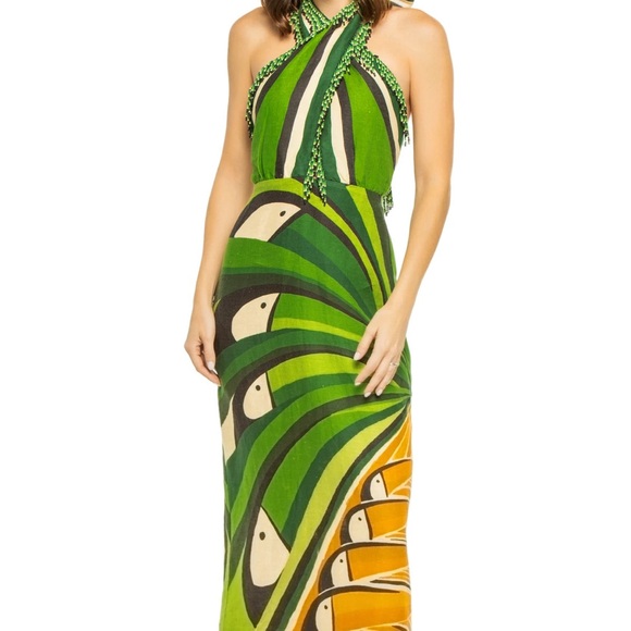 Farm Rio Toucan Tree maxi dress - M - Picture 1 of 2